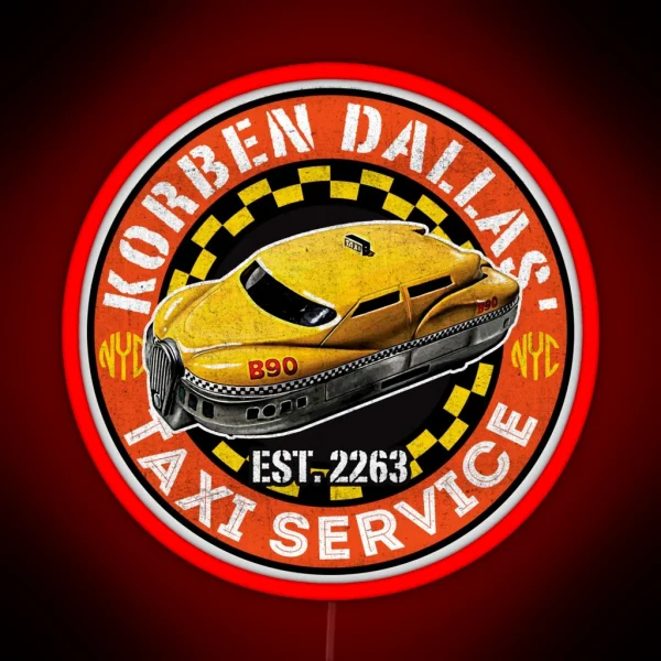 Korben Dallas Taxi Service RGB Neon Sign
