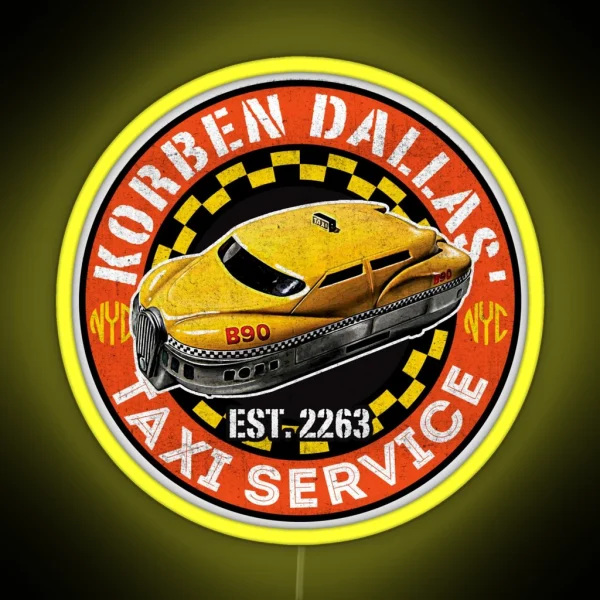 Korben Dallas Taxi Service RGB Neon Sign