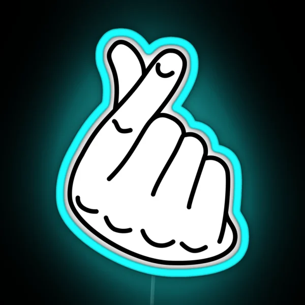 Korean Finger Heart RGB Neon Sign