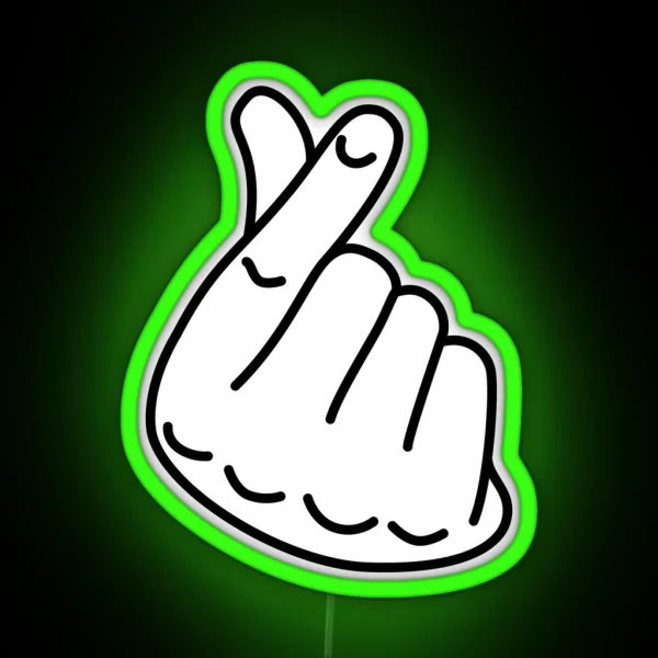 Korean Finger Heart RGB Neon Sign