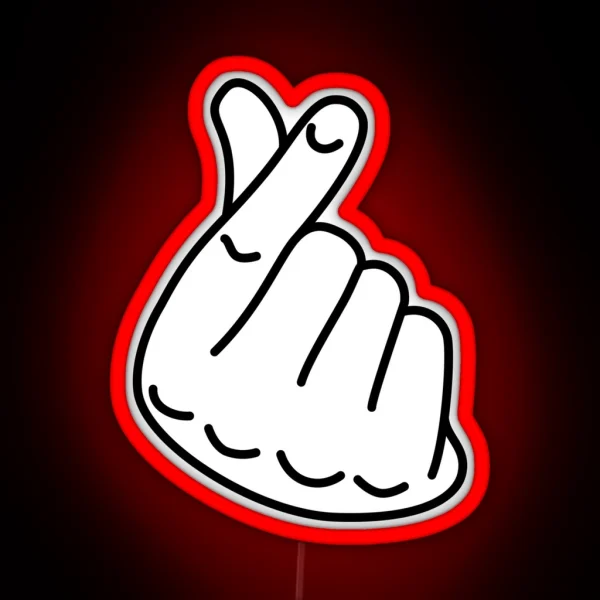 Korean Finger Heart RGB Neon Sign
