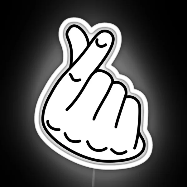 Korean Finger Heart RGB Neon Sign