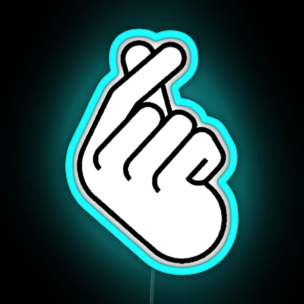 Korean Finger Heart Ver 2 RGB Neon Sign