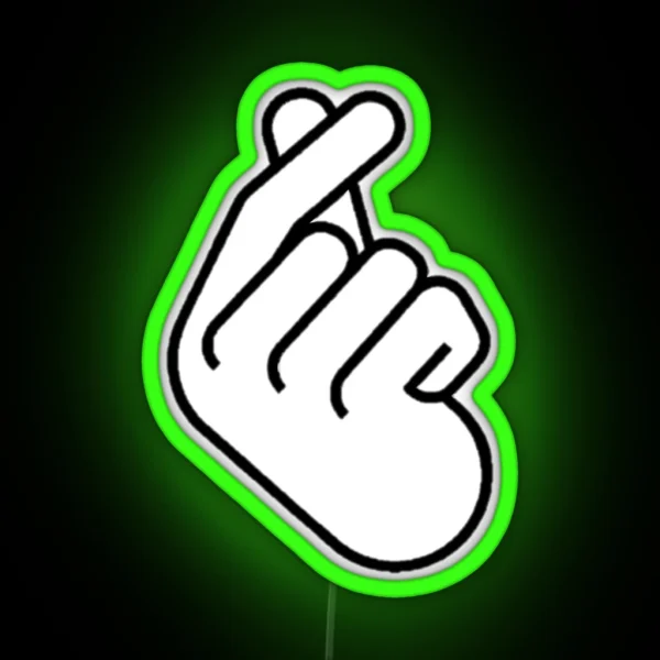 Korean Finger Heart Ver 2 RGB Neon Sign