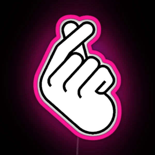 Korean Finger Heart Ver 2 RGB Neon Sign
