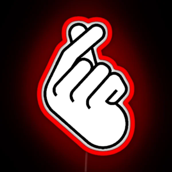 Korean Finger Heart Ver 2 RGB Neon Sign
