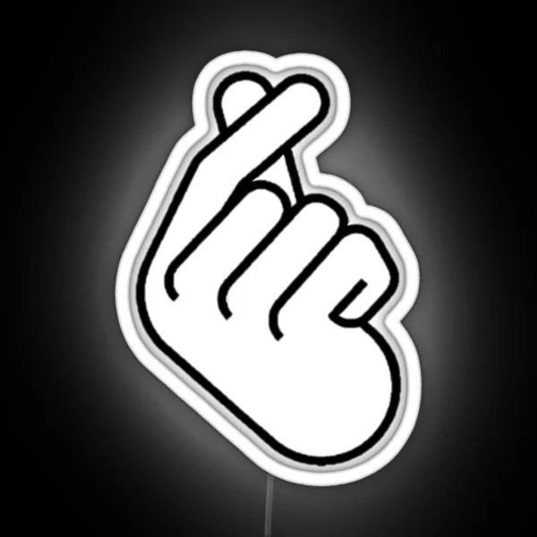 Korean Finger Heart Ver 2 RGB Neon Sign