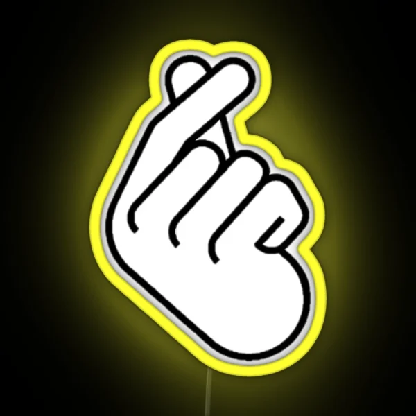 Korean Finger Heart Ver 2 RGB Neon Sign