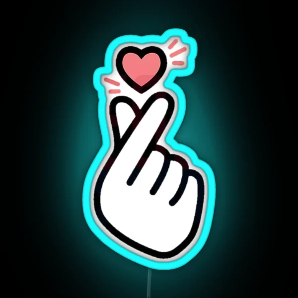 Korean Finger Heart Version 5 Mini Design For Leds RGB Neon Sign