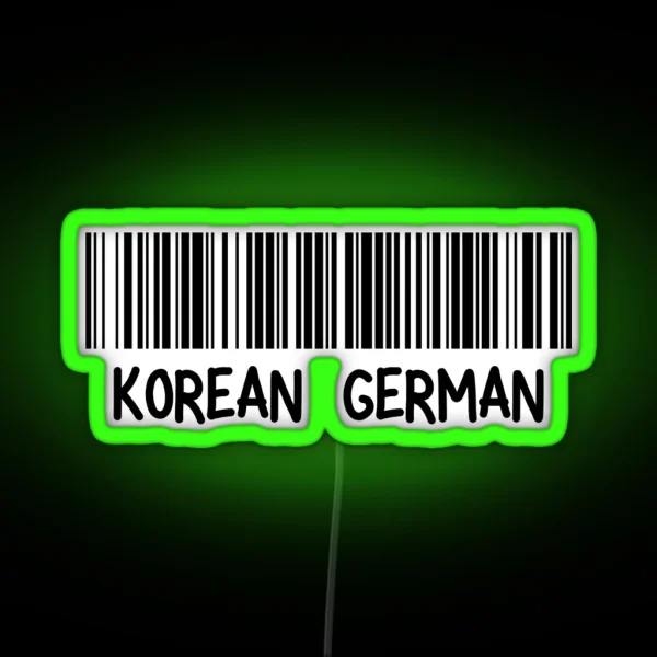 Korean German Korea Germany RGB Neon Sign
