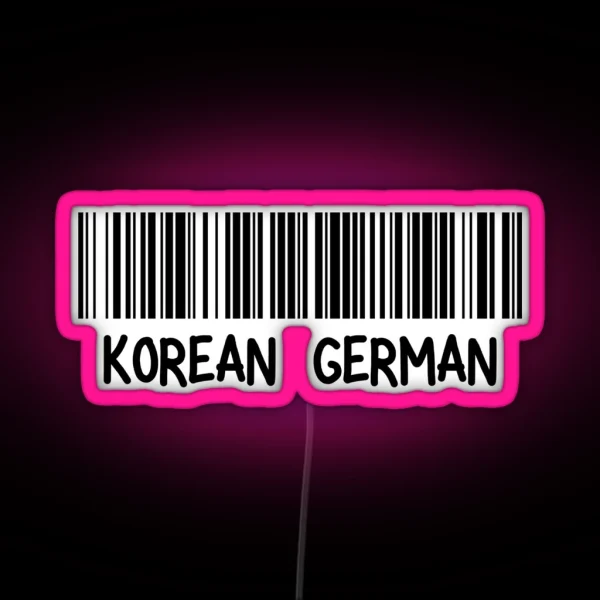 Korean German Korea Germany RGB Neon Sign