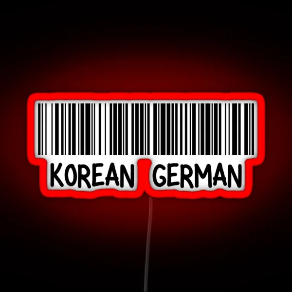 Korean German Korea Germany RGB Neon Sign