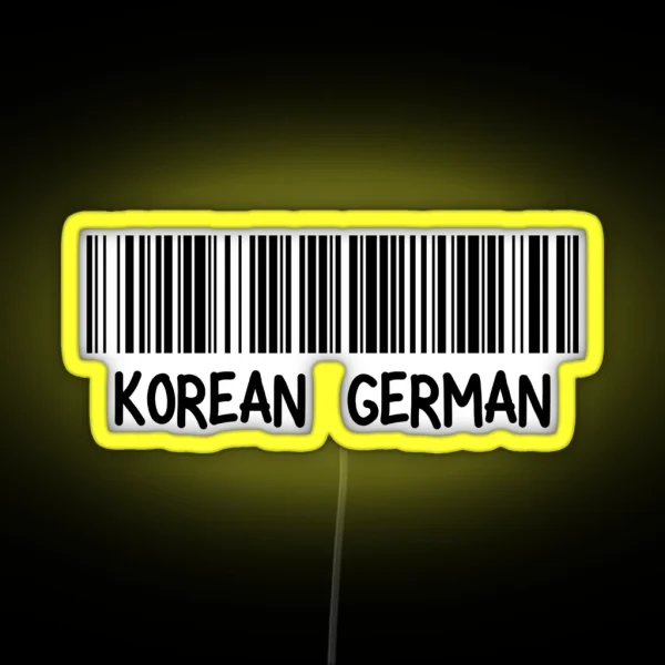 Korean German Korea Germany RGB Neon Sign