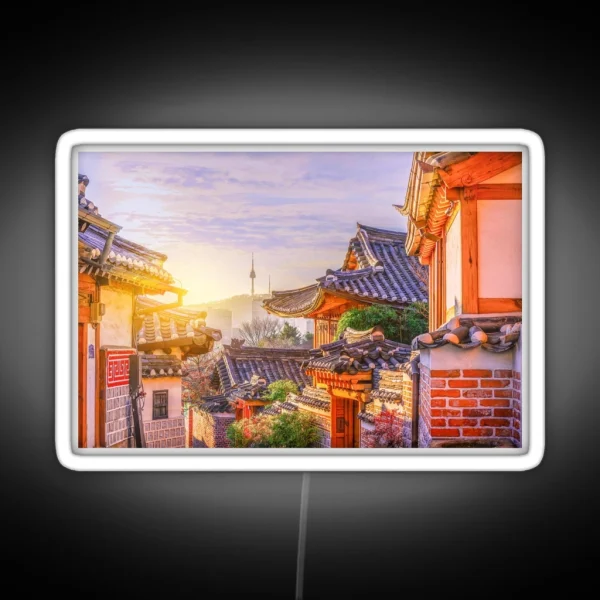 Korean Traditional Houses South Korea RGB Neon Sign