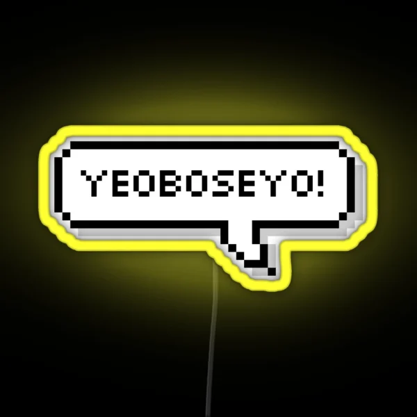 KOREAN YEOBOSEYO RGB Neon Sign