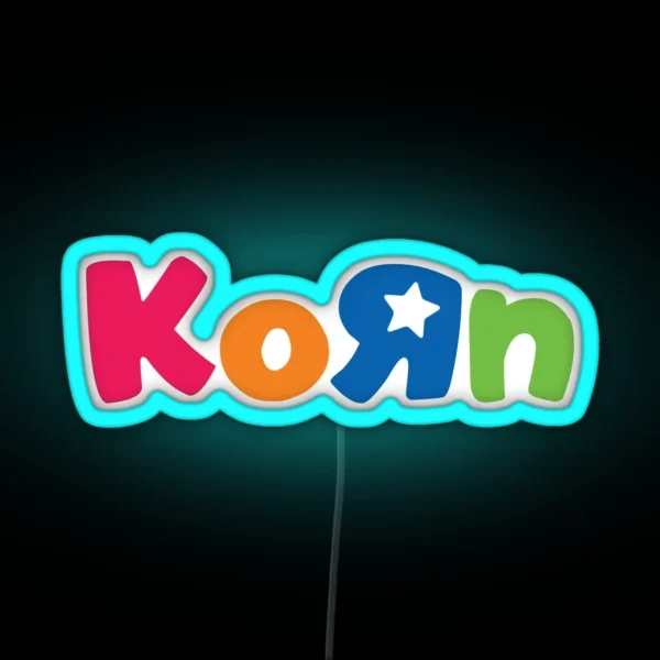 Korn Toy Font RGB Neon Sign