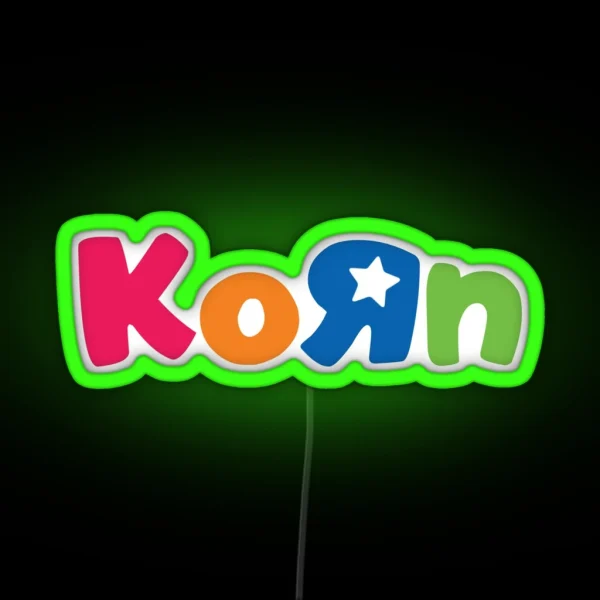 Korn Toy Font RGB Neon Sign