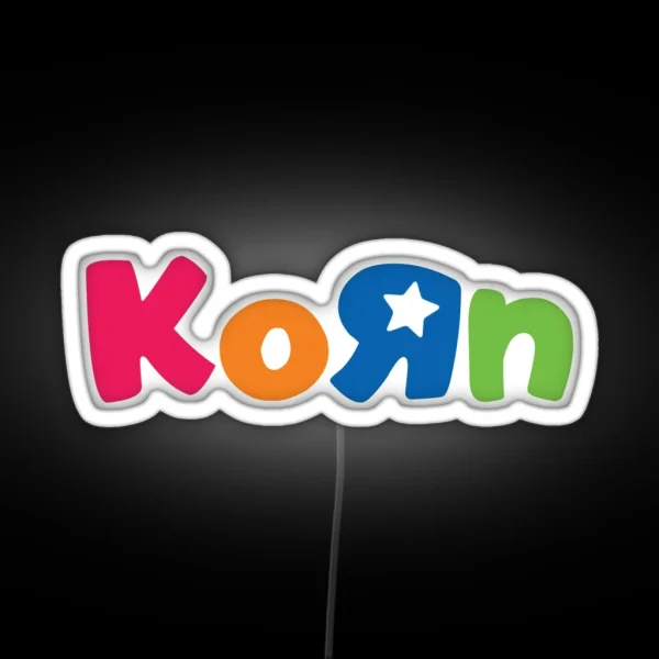 Korn Toy Font RGB Neon Sign