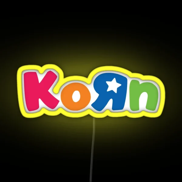 Korn Toy Font RGB Neon Sign