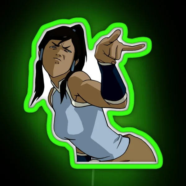 Korra Making Fun Of Lin Fanart RGB Neon Sign