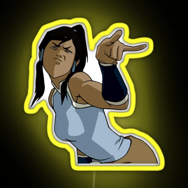Korra Making Fun Of Lin Fanart RGB Neon Sign