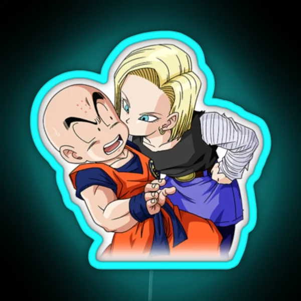 Krillin And 18 RGB Neon Sign