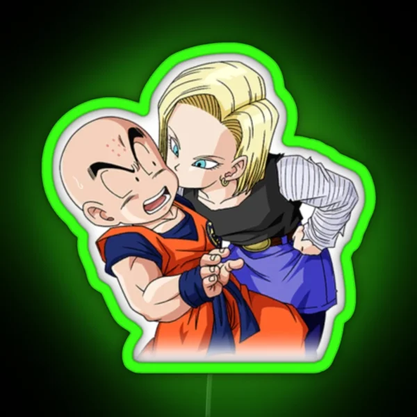 Krillin And 18 RGB Neon Sign