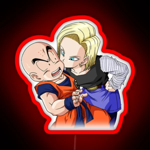 Krillin And 18 RGB Neon Sign