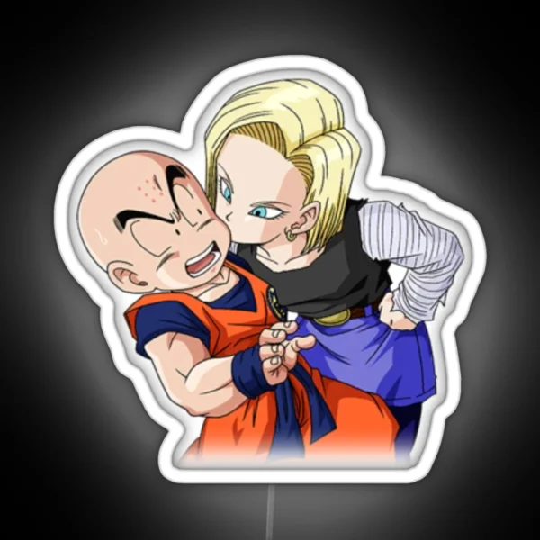 Krillin And 18 RGB Neon Sign