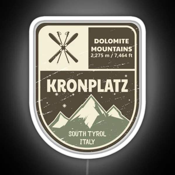 Kronplatz Dolomite Mountains Italy RGB Neon Sign