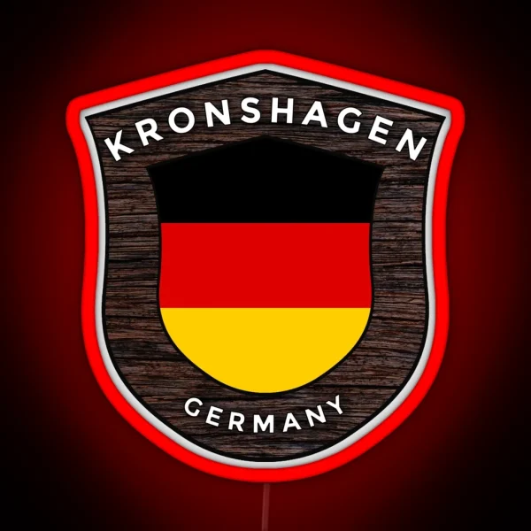 Kronshagen Germany Emblem Flag RGB Neon Sign