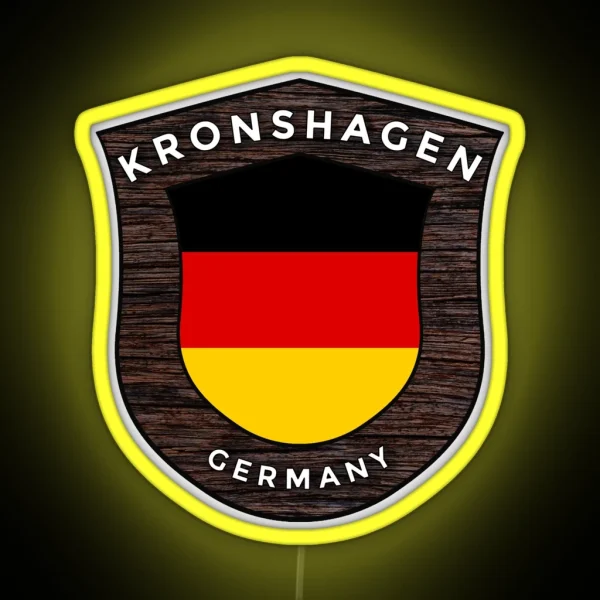 Kronshagen Germany Emblem Flag RGB Neon Sign