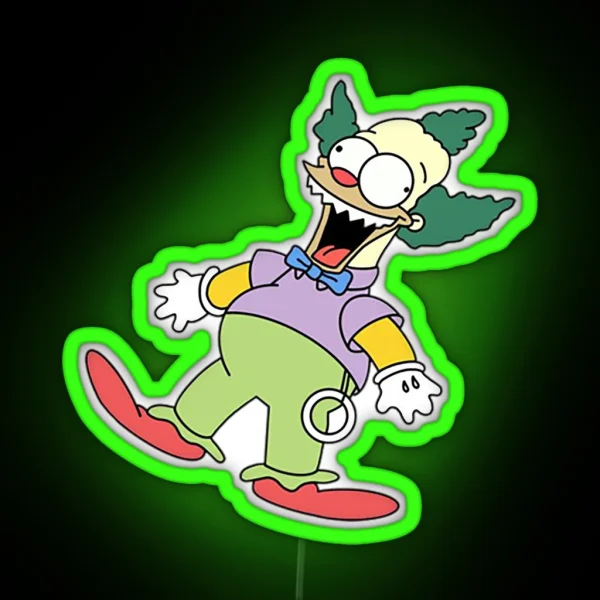Krusty Doll Treehouse Of RGB Neon Sign