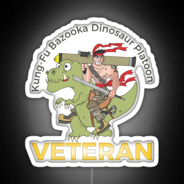 Kung Fu Bazooka Dinosaur Platoon Veteran RGB Neon Sign