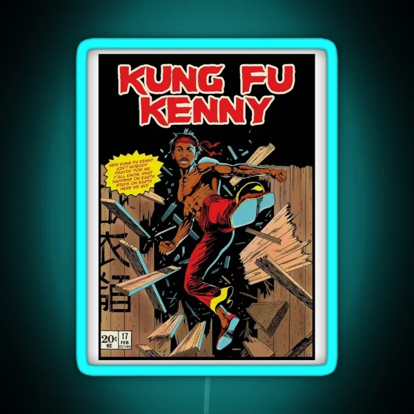 Kung Fu Kenny Poster RGB Neon Sign