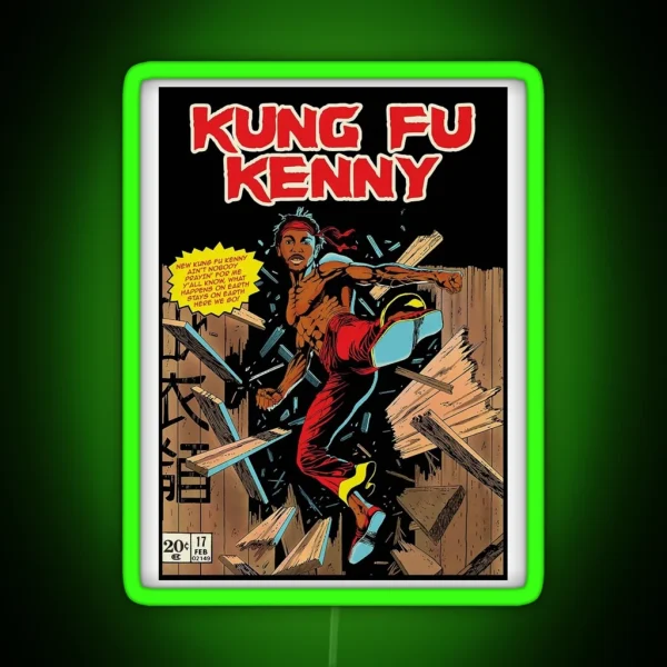 Kung Fu Kenny Poster RGB Neon Sign