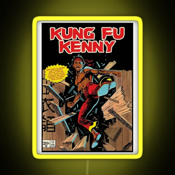Kung Fu Kenny Poster RGB Neon Sign