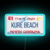 Kure Beach NC License Plate RGB Neon Sign - Image 3