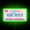 Kure Beach NC License Plate RGB Neon Sign - Image 4