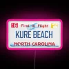 Kure Beach NC License Plate RGB Neon Sign - Image 6