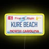 Kure Beach NC License Plate RGB Neon Sign - Image 5