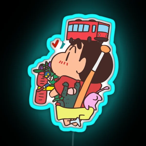 Kureyon Shin Chan Toy Lover Crayon Shin Chan RGB Neon Sign