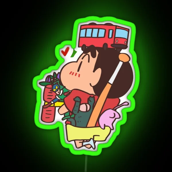 Kureyon Shin Chan Toy Lover Crayon Shin Chan RGB Neon Sign