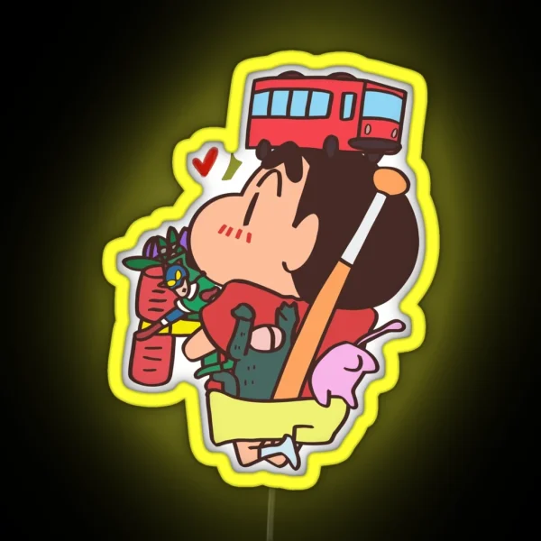 Kureyon Shin Chan Toy Lover Crayon Shin Chan RGB Neon Sign