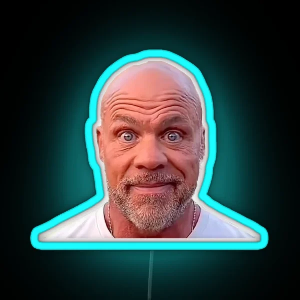 Kurt Angle 100 Yard Stare Meme RGB Neon Sign