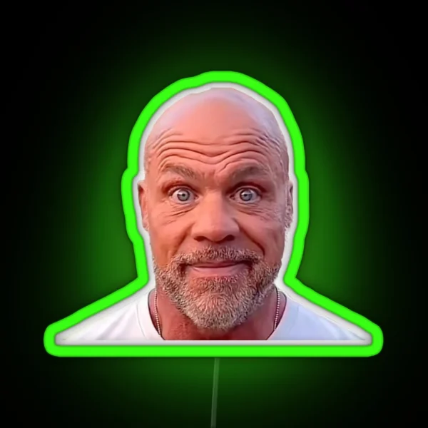 Kurt Angle 100 Yard Stare Meme RGB Neon Sign