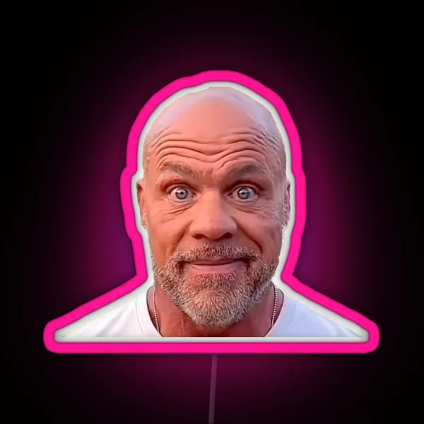 Kurt Angle 100 Yard Stare Meme RGB Neon Sign