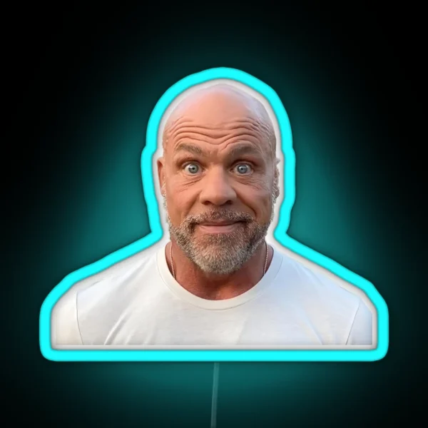 Kurt Angle Staring At Camera Tiktok Meme RGB Neon Sign