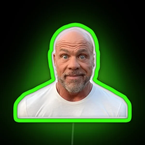 Kurt Angle Staring At Camera Tiktok Meme RGB Neon Sign
