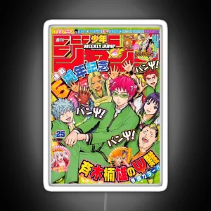 Kusuo Saiki K Retro Magazine Cover RGB Neon Sign